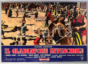 Materiale cinematografico d’epoca 1961 Alberto DE MARTINO Il gladiatore invincibile Richard HARRISON  Fotobusta 1