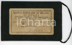 Oggetto da collezione cartaceo 1922 BPM Banca Popolare MILANO Libretto di conto corrente ad interesse 17x21 cm 1 Oggetto da collezione cartaceo 1922 BPM Banca Popolare MILANO Libretto di conto corrente ad interesse 17x21 cm 1