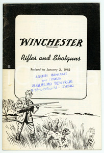 Materiale pubblicitario d’epoca 1952 WINCHESTER Rifles and shotguns  Catalogue OLIN Arms and ammunition 1