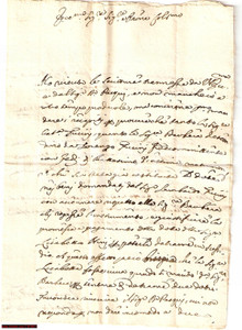 Manoscritto, lettera originale 1717 FIRENZE Strategie per eredità  di Lorenzo FUCINI 1