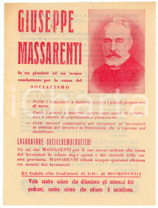 Oggetto da collezione cartaceo 1976 BOLOGNA  PCI Gli insegnamenti di Giuseppe MASSARENTI Volantino 1