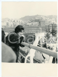 Fotografia d epoca originale 1962 GENOVA Alida VALLI sulla nave in partenza per gli USA Foto 18x20 cm 2 1