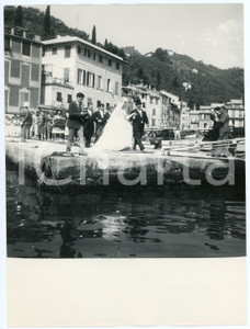 Fotografia d epoca originale 1962 PORTOFINO Film Appuntamento in Riviera  Nozze MINA Tony RENIS Foto 1 1