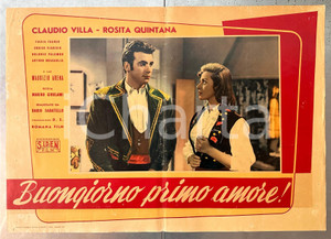 Materiale cinematografico d’epoca 1957 Claudio VILLA Rosita QUINTANA Buongiorno primo amore! Fotobusta 3 1