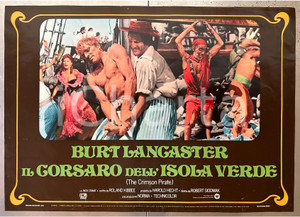 Materiale cinematografico d’epoca 1952 Burt LANCASTER Il corsaro dell isola verde  Fotobusta poster 65x45 cm 1