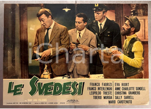 Materiale cinematografico d’epoca 1960 Franco FABRIZI Franco INTERLENGHI Le svedesi Fotobusta poster 67x47 cm 1