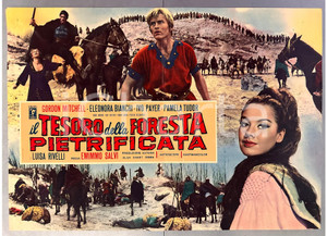 Materiale cinematografico d’epoca 1965 Gordon MITCHELL  Il tesoro della foresta pietrificata Fotobusta 2 1