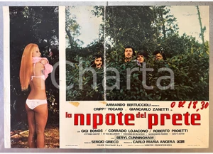 Materiale cinematografico d’epoca 1976 Crippy YOCARD Giancarlo ZANETTI La nipote del prete  Fotobusta  EROTICO 1