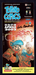 Autografo originale 2002 Carlo RAMBALDI  Autografo su depliant Torino Comics 2002 1 Autografo originale 2002 Carlo RAMBALDI  Autografo su depliant Torino Comics 2002 1