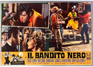 Materiale cinematografico d’epoca 1967 Jack LORD Melodie JOHNSON James FARENTINO Il bandito nero  Fotobusta 1