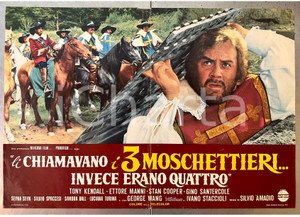 Materiale cinematografico d’epoca 1973 Tony KENDALL Gino SANTERCOLE Li chiamavano i 3 moschettieri  Fotobusta 1