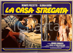 Materiale cinematografico d’epoca 1982 Renato POZZETTO Gloria GUIDA La casa stregata  Fotobusta poster EROTICO 1