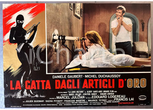 Materiale cinematografico d’epoca 1968 Danièle GAUBERT Michel DUCASSOY La gatta dagli artigli d oro Fotobusta 1 1