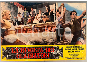 Materiale cinematografico d’epoca 1958 Georges MARCHAL Ettore MANNI La rivolta dei gladiatori Fotobusta poster 1