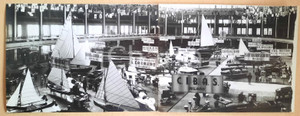 Fotografia d epoca originale 1935 FIERA DI MILANO Salone della Motonautica e Nautica Foto DOPPIA 45x17 cm 1