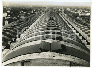 Fotografia d epoca originale 1935 ca MILANO Stazione Centrale  Copertura delle tre navate  Foto 23x17 cm 1