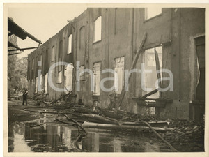 Fotografia d epoca originale 1930 MILANO Via Gioia  Magazzini Generali distrutti da un incendio Foto 1 1