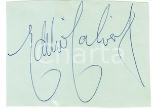 Autografo originale 1970ca Eddie CALVERT Autografo originale su foglietto 1 Autografo originale 1970ca Eddie CALVERT Autografo originale su foglietto 1