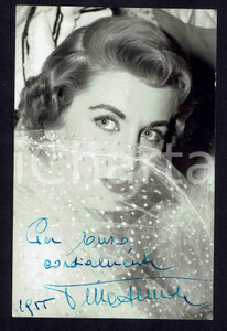 Autografo originale 1955 Tina DE MOLA Autografo originale su cartolina d’epoca 1