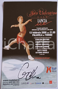 Autografo originale 2008 Carolina KOSTNER pattinaggio Autografo originale 1