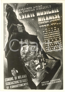 Fotografia d epoca originale 1938 MILANO Estate musicale al Castello Sforzesco  Foto coeva manifesto 13x18 1