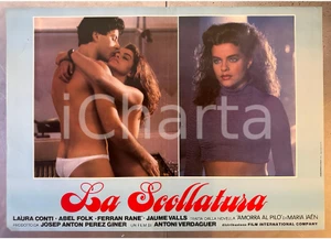 Materiale cinematografico d’epoca 1987 Laura CONTI Abel FOLK Ferran RANE  La scollatura  Fotobusta EROTICO 1