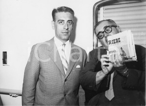 Fotografia d epoca originale 1958 GENOVA  TEATRO Compagnia DUSE torna dall America  Foto 24x18 cm 4 1