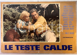 Materiale cinematografico d’epoca 1968 Willy ROZIER Le teste calde Lang JEFFRIES Estella BLAIN  Fotobusta 1