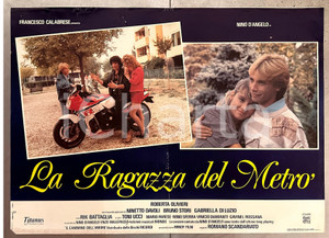 Materiale cinematografico d’epoca 1988 Roberta OLIVIERI Ninetto DAVOLI La ragazza del metrò Fotobusta poster 1