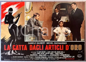 Materiale cinematografico d’epoca 1968 Danièle GAUBERT Michel DUCASSOY La gatta dagli artigli d oro Fotobusta 2 1