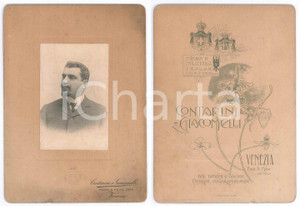 Fotografia d epoca originale 1900 ca VENEZIA Ritratto Camillo Broda Foto CONTARINI & GIACOMELLI 12x17 1