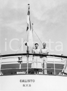 Fotografia d epoca originale 1955 PARAGGI Duchi di WINDSOR in navigazione sul CALISTO  Foto 18x24 cm 1 1