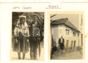 Fotografia d epoca originale 1941 WW2 KLJUC BOSNIA Coppia croata  Una via Foto COSTUME 9x6 cm 1