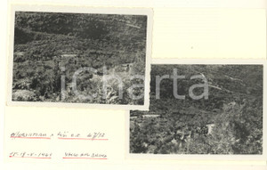 Fotografia d epoca originale 1941 WW2 KLJUC BOSNIA Artiglieria italiana  Osservatorio tiri Foto 9x6 cm 1