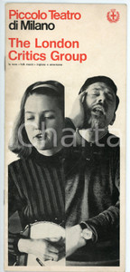 Materiale pubblicitario d’epoca 1968 MILANO Piccolo Teatro LONDON CRITICS GROUP al Teatro Lirico  Pubblicazione 1