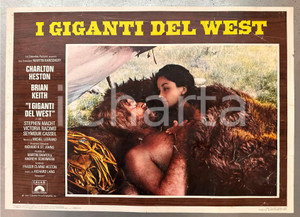 Materiale cinematografico d’epoca 1980 Charlton HESTON Victoria RACIMO I giganti del West  Fotobusta WESTERN 1