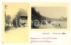 Fotografia d epoca originale 1941 WW2 BANJA LUKA Bersaglieri al confine  KLJUC Pastorella al fiume Foto 1