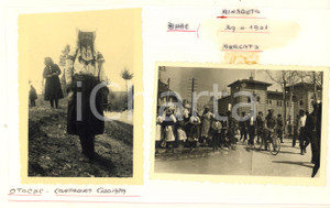 Fotografia d epoca originale 1941 WW2 BIHAC BOSNIA Mercato  OTOCAC CROAZIA Contadine Foto 9x6 cm 1