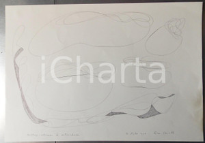 Opera d’arte autentica 1993 Rino CRIVELLI Hachtung: arrivano le antiverdure Disegno ORIGINALE 35x50 1