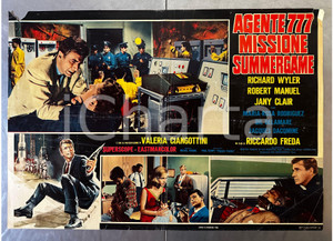 Materiale cinematografico d’epoca 1966 AGENTE 777 MISSIONE SUMMERGAME Richard WYLER Riccardo FREDA Lobby card 1
