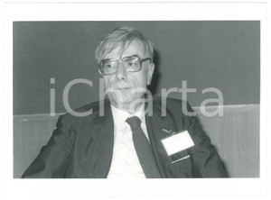Fotografia d epoca originale 1985 ca ITALIA Sergio RICOSSA Ritratto dell economista  Foto 24x18 cm 2 1