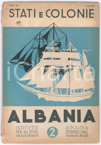 Giornale, rivista storica 1936 STATI E COLONIE  ALBANIA Rivista n.2  40 pp. + tavola 1