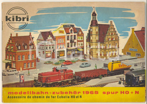 Materiale pubblicitario d’epoca 1965 MODELLISMO Catalogo KIBRI  Modelli ferroviari HO  ILLUSTRATO 35 pp. 1