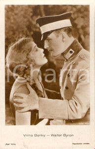 Cartolina originale da collezione 1928 CINEMA Vilma BANKY Walter BYRON The Awakening Cartolina FP NV 1