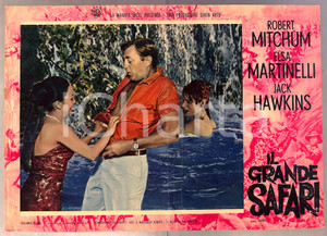 Materiale cinematografico d’epoca 1963 Phil KARLSON Il grande safari Robert MITCHUM Elsa MARTINELLI Fotobusta 1