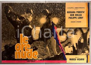 Materiale cinematografico d’epoca 1964 Rossana PODESTA  Keir DULLEA Philippe LEROY Le ore nude Fotobusta 66x46 1