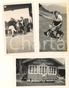 Fotografia d epoca originale 1935 MONTE PANA Escursionisti  Rifugio BOCCIAHEISSBACK Lotto 3 foto 11x7 cm 1