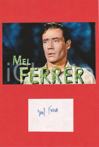 Autografo originale 1990 ca HAMMAMET Solazur Beach Hotel  Mel FERRER Autografo su foglietto 1 Autografo originale 1990 ca HAMMAMET Solazur Beach Hotel  Mel FERRER Autografo su foglietto 1
