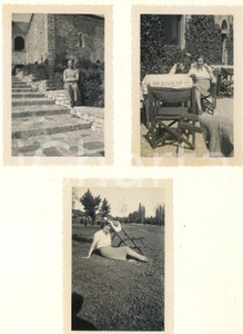 Fotografia d epoca originale 1937 LUVINATE Golf Club VARESE  Ritratto di coppia Lotto 3 foto 6x9 cm 1