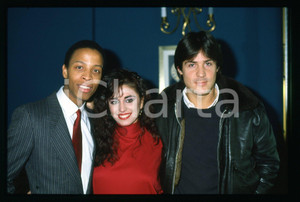 Fotografia d epoca originale 1984 MILANO  Patricia MOORE Tom HOOKER Russell RUSSELL 35mm VINTAGE SLIDE 1